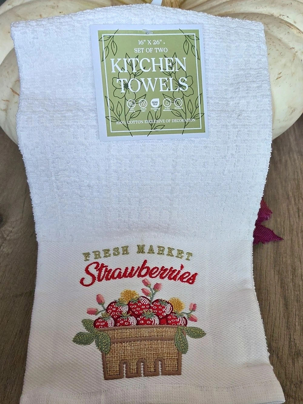 Strawberry Kitchen Towels Set of 2